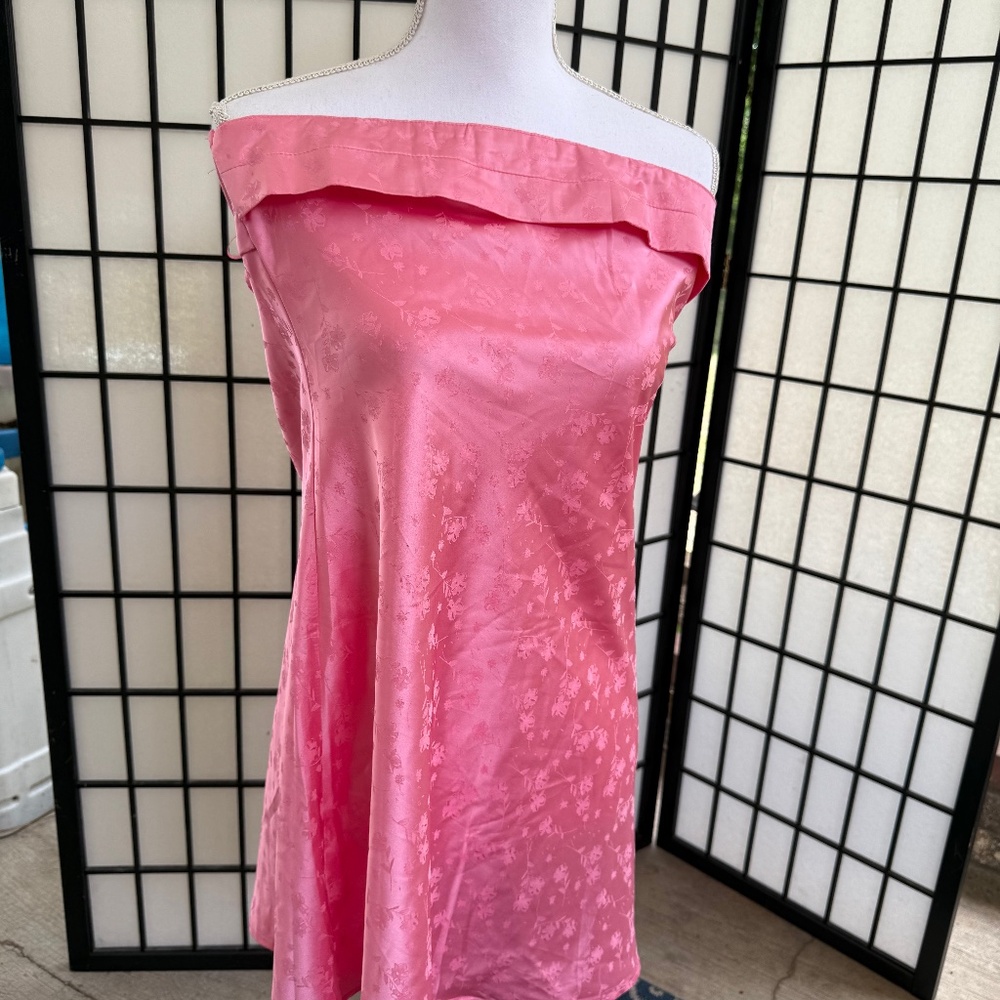Altar'd State Mini Dress Pink Strapless XL